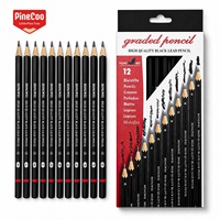 Ensemble de crayons à dessin en bois professionnels, 12 pièces, boîte de crayons à dessin 2H 8B, crayons à dessin artistiques, fournitures éducatives
