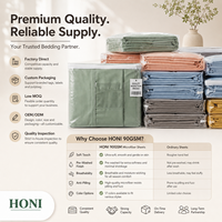 Ensemble de literie de luxe pour hôtel HONI, confortable, respirant, rafraîchissant, ultra-doux, avec poches profondes, sans plis, facile d'entretien