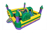 Château gonflable commercial Emerald, aire de jeux en PVC, maison de rebond colorée pour les fêtes d'anniversaire des enfants, location pour événements