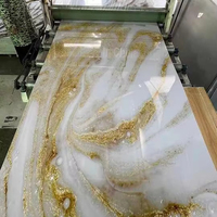 Feuille de marbre UV de haute qualité au design moderne Décoration murale Panneau mural en PVC imperméable pour l'intérieur