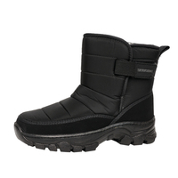 Vente en gros Bottes de neige d'hiver pour hommes mi-hautes épaisses isolées doublées semelle antidérapante chaussures de plein air en caoutchouc pour Global Oem