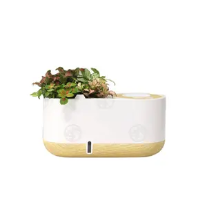 Smart Moderne Indoor Desktop Self Watering Lui Usb Oplaadbare Draadloze Muziek Bloempot Met Draadloze Bt Speaker