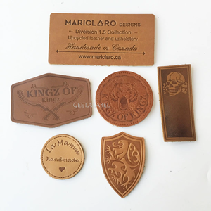 의류 모자 청바지에 대한 맞춤형 정품 PU 가죽 라벨 패치 - Product Image 2