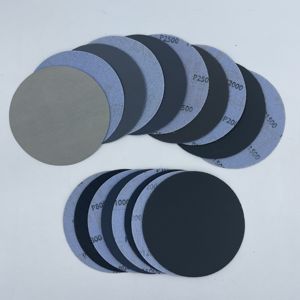 Pengamplasan kait dan <span class=keywords><strong>Loop</strong></span> 150MM Disc silikon karbida tahan air amplas 40 Grit untuk kayu - Product Image 3