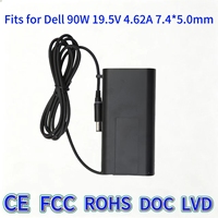 Adaptateur d'alimentation de remplacement LA90PM111 DA90PM111 90W 19.5V 4.62A pour ordinateur portable DELL, compatible avec différents modèles DELL