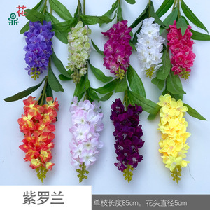 Flores Artificiales de Delphinium Violeta, Decoración Realista para el Hogar, Adorno para Bodas, Estilo Nórdico, Arreglo Floral Moderno - Product Image 4