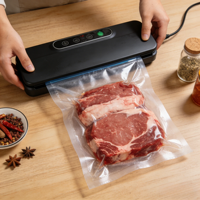 Sacs sous vide transparents en nylon et PE sans BPA, scellés sur trois côtés, pour la conservation des aliments