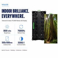 Layar LED Indoor Vishow5.0 P2.604 500*1000mm Kabinet Sewa Full Color untuk Video Wall LED Acara Konser