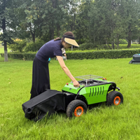 Robot tondeuse à gazon télécommandé sur roues MS500W à moteur 4 temps, grande capacité de ramassage d'herbe, pneus gonflables, vitesse de coupe rapide