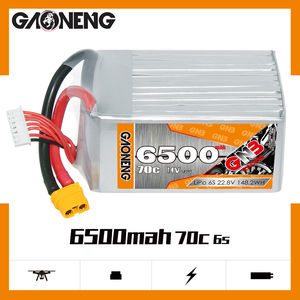 แบตเตอรี่ลิโพ GNB GAONENG 6500MAH 22.8V 6S 70C แบบมีสาย XT60 HV LiHV Shorty Pack สำหรับรถบังคับวิทยุและโดรน - Product Image 2