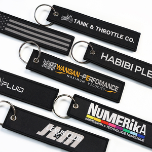 Tùy Chỉnh Dệt Vá Keychain Khuyến Mại Quà Tặng Vòng Chìa Khóa Bán Buôn Thêu Móc Khóa Tùy Chỉnh Máy Bay Phản Lực Tag Keychain - Product Image 4