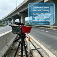 Capteur laser sans fil de détection de déplacement des débris de glissement de terre, alerte multipoints de déformation, données de pluie, prévenir les catastrophes