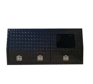 Aluminium checker plaat legering ute hond bed met luifel gereedschapskist - Product Image 6