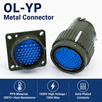 Connecteur Circulaire OL-YP PPS 100A 1500V Plaqué Or IP68 Étanche Prise d'Alimentation Haute Tension pour Véhicules Électriques, Solaire et Industriel