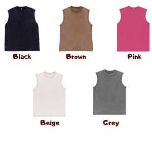 Canotte da Allenamento Personalizzate da <span class=keywords><strong>Uomo</strong></span>, <span class=keywords><strong>T</strong></span>-<span class=keywords><strong>shirt</strong></span> Senza Maniche, Maglie Muscolari da Palestra in Cotone, <span class=keywords><strong>T</strong></span>-<span class=keywords><strong>shirt</strong></span> Effetto Acido, Magliette da Corsa Vestibilità Ampia - Product Image 2