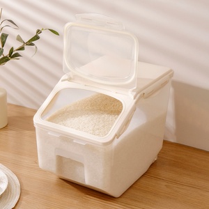 Plastic Airtight <b>Flour</b> Sugar Rice <b>Containers</b> with Lids Storage Boxes & Bins for Storage Box for Rice Pet Food Use - Product Image 1