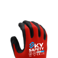 SKYEE léger 15G noir Micro mousse nitrile enduit anti-dérapant respirant gants de travail de jardin avec une forte adhérence