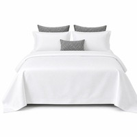 Parure de lit d'hôtel Sufang OEM 80S 100% coton satiné 4 pièces, housse de couette, drap, taie d'oreiller, taille personnalisée, pour maison d'hôtes