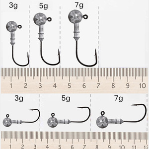 Ball-Shaped Jig Head <b>Hook</b> 3g 5g 7g Lead Head Fishing <b>Hook</b> For Bass Freshwater Fishing Gear High Carbon Steel <b>Hook</b> - Product Image 1