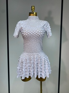 Vestido Corto de Mujer con Lentejuelas Brillantes para Actuaciones en Escenario, Fiestas de Cumpleaños, Discotecas, Festivales, Atuendo Sexy - Product Image 6