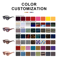 Lunettes de soleil en acétate coloré de forme hexagonale unique avec logo personnalisé pour femmes et hommes, polarisées UV400, monture épaisse, tendance