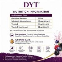 Glutathion 250mg Sélénium Vitamine E Vitamine C Protection Antioxydante Effervescente Végétalien Baies OEM ODM Marque Privée