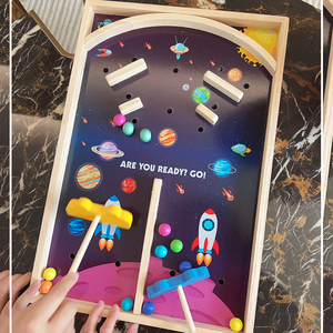 Gioco da Tavolo in Legno con Perline Scorrevoli e Motivi Planetari per Bambini e Genitori - Product Image 3