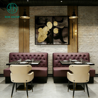 Banquette demi-cercle pour restaurant, canapé de café, chaise avec table, mobilier pour restaurant