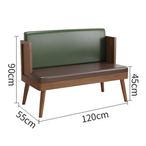 Muebles Comerciales Personalizados al por Mayor, Sofá de Cuero <span class=keywords><strong>para</strong></span> Cafetería, Mesa de Madera <span class=keywords><strong>para</strong></span> Restaurante, <span class=keywords><strong>Mesas</strong></span> y Sillas de Café Económicas - Product Image 4