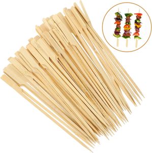 Piques en bambou naturel pour cocktails, brochettes de fruits, grillades, cuisine, barbecue, collations, plus de choix de tailles - Product Image 1