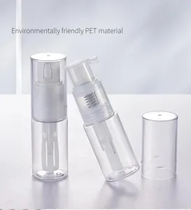Plastik PET 35ml 50ml toz püskürtücü gevşek toz pompa şişesi