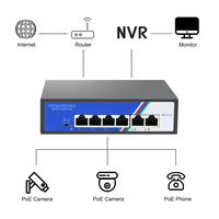 Switch PoE T-shield 4-Port 100Mbps Tanpa Manajemen, Kapasitas 1GBPS, Dukungan VLAN, Uplink Kecepatan Tinggi, Kabel Cat 5, Input Daya 52DC, Garansi 3 Tahun