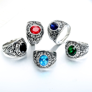 <b>Mens</b> Military Signet <b>Ring</b> 18K PVD Gold Stainless Steel | United States Army Emblem Gemstone <b>Ring</b> Waterproof No Fading - Product Image 5