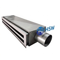Diffuseur linéaire en acier galvanisé HSW pour applications industrielles - Boîtier de plénum durable, installation facile, réglable pour CVC