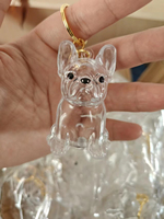 MJ Wholesale Pet Supplies – Nouvelle capsule transparente pour poils de chien, porte-clés de conservation de fourrure d'animal, pendentif souvenir DIY en forme de chien mignon