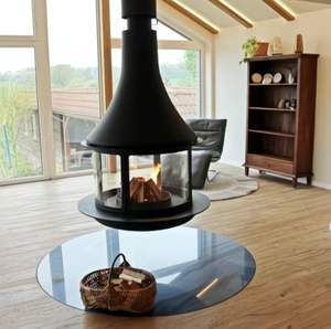 Elegante Chimenea Flotante de Madera con Chimenea Cónica <span class=keywords><strong>para</strong></span> <span class=keywords><strong>Sala</strong></span> de Estar - Product Image 1