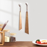 Pot en bois grattoir propre Wok casserole Pot outil teck ustensile de cuisine pelle spatulaire cuisine outil Acacia bois cuisine Turner