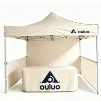 Tente de salon professionnelle avec logo personnalisé, 3x3m, livraison rapide, structure en aluminium carrée, tissu Oxford 420D, gazebo publicitaire avec logo personnalisé