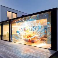 Écran LED flexible transparent pour location intérieure, film optique en PET composite, luminosité 4500, pour vitrines de magasins