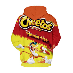 Sudadera con Capucha Premium para Hombre, Diseño 3D de Cheetos XXTRA <span class=keywords><strong>Flamin</strong></span>' <span class=keywords><strong>Hot</strong></span>, Estilo Informal y Urbano - Product Image 4