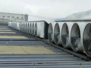 พัดลมดูดอากาศแบบแกนอุตสาหกรรมขนาด 900~1220 มม. มอเตอร์ EC 380V 0.37kW 19000CMH ติดผนัง ออกแบบมาเพื่อดูดอากาศปริมาณมากและ R - Product Image 5
