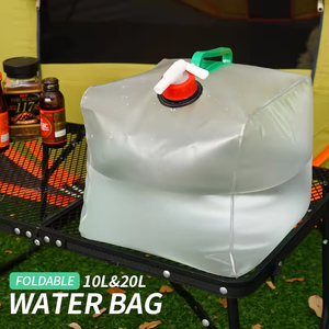 Outdoor Folding Drinking Bucket 20l Camping Portable Large-capacity Car Drinking Water Bottle Water Tool Four-corner Water Bag - Product Image 6