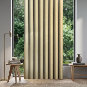 ผ้าม่านสีเบจทองสำหรับตกแต่งหน้าต่างห้องนั่งเล่นสไตล์โมเดิร์น - Product Image 1