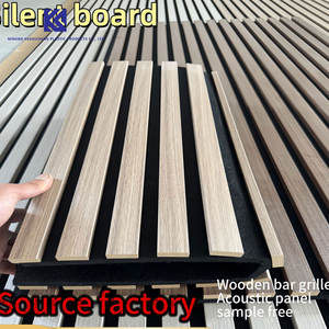 شريحة خشبية عازلة للصوت بسمك 9: ألواح صوتية حديثة للبيع بالجملة لديكور الجدار الداخلي ، قاعة مستودع بقشرة - Product Image 2