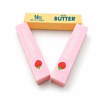 Jouets Squishy en Mousse PU Super Douce en Forme de Beurre de Fraise, Jouet Anti-Stress, Ornement de Bureau Nouveauté, Jouets Squishy en Beurre