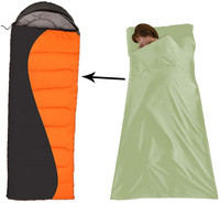Sac de couchage en Satin, grande taille, XL, drap de voyage, en soie vegan, doublure de sac à dos, hôtel, revêtement