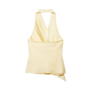 KAR&OT ZA Vêtements pour femmes Nouvelle collection Printemps 2026 : <span class=keywords><strong>Top</strong></span> <span class=keywords><strong>dos</strong></span> <span class=keywords><strong>nu</strong></span> en satin à ourlet asymétrique et col licou 2337051 2337061 - Product Image 3