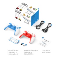Konsol Game Retro 128GB X10 Ultra Sistem Emu4.8 Output 4K Dual Gamepad Nirkabel 2.4G Multi-Warna Kotak Game Hiburan Rumah