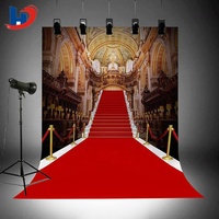 Factory Custom Modern Washable Rugs Red Carpet Runners Anti-Slip Low Pile Wedding Exhibition Stage Hallway