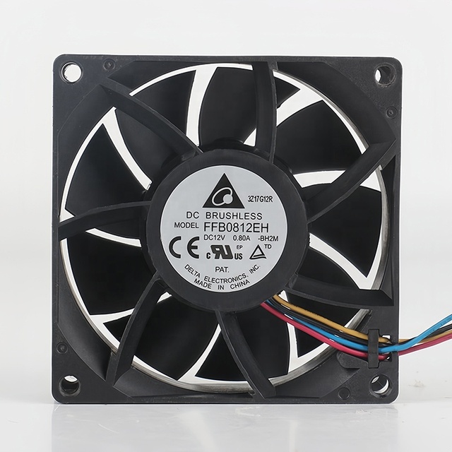 New Delta 5V 24V 48V DC12V 0.80A AC EC 8025 80X80X25MM 8CM High air Volume Temperature Control PWM Chassis FFB0812EH Cooling Fan
